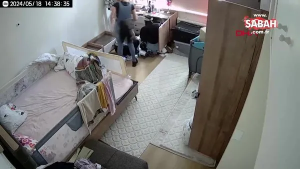Bebekleri için eve taktırdıkları kameralar hırsızları görüntüledi | Video
