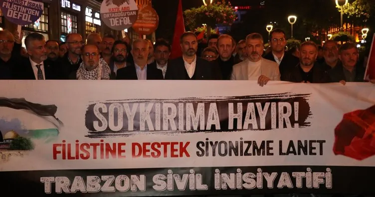 Trabzon’da İsrail’e yönelik direniş nöbeti sürüyor