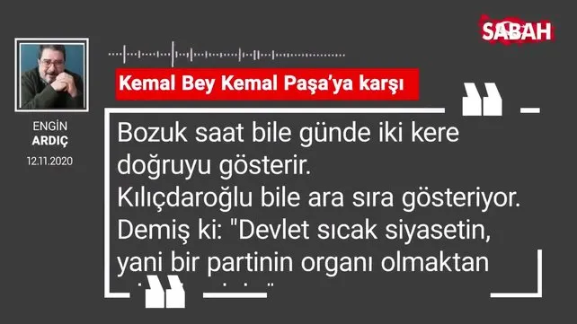 Engin Ardıç 'Kemal Bey Kemal Paşa’ya karşı'