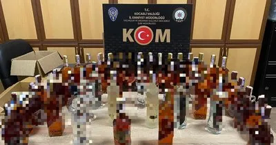 Durdurulan araçta, 42 şişe kaçak alkol ele geçirildi! #kocaeli