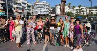 Muğla’da Süslü Kadınlar Bisiklet Turu yapıldı