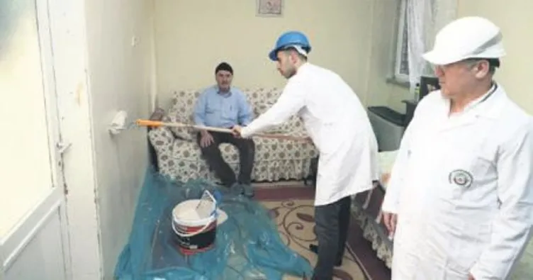 Yaşlıya, engelliye meslek liselilerden şefkat dokunuşu