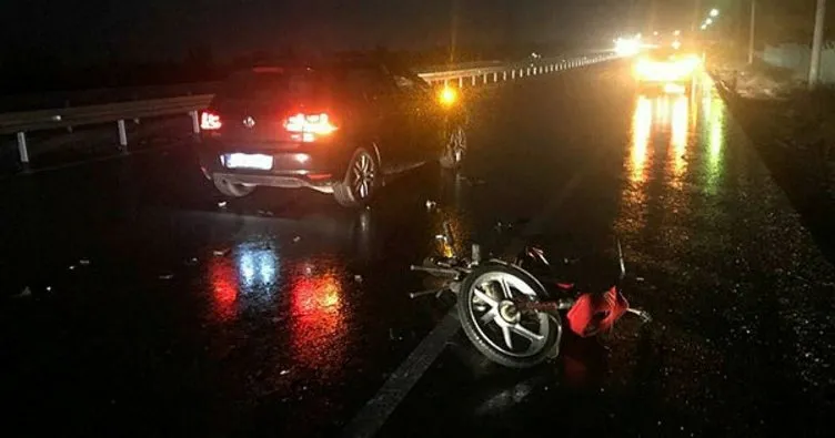 Görüntülü Haber Otomobil motosiklete çarptı: 1 ölü