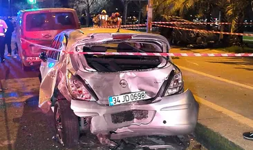 Kartal’da virajı alamayan otomobil takla attı: 2 yaralı