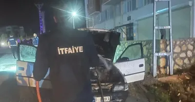 Besni’de araç yangını