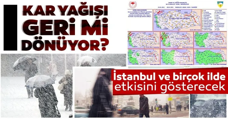 İstanbul’a son dakika hava durumu uyarısı: Kar yağışı geri mi dönecek? İşte il il hava durumu tahminleri