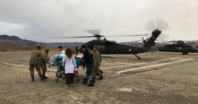 Hasta için askeri helikopter tahsis edildi