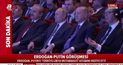 Cumhurbaşkanı Erdoğan ve Rusya Devlet Başkanı Putin, törenin yapılacağı salona beraber girdi
