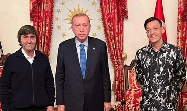 Mesut Özil ve Rıdvan Dilmen’den Başkan Erdoğan’a ziyaret