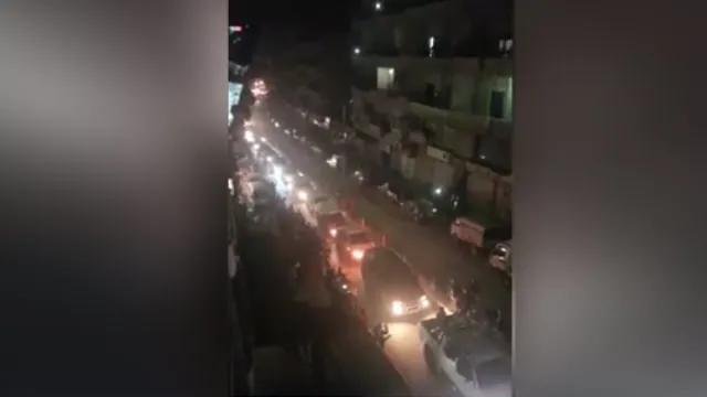 Afrin'e giden teröristlerin konvoyu böyle görüntülendi!