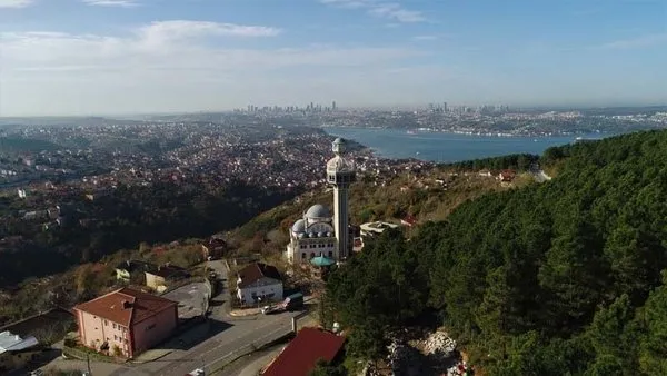 Seyir Teraslı caminin manzarası havadan görüntülendi