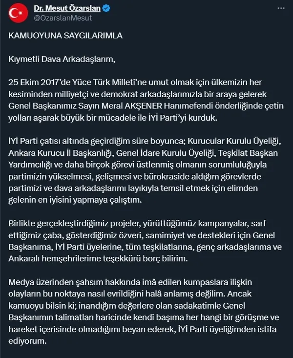 Meral Akşener'e bir şok daha! PORTAŞ’ı 28 milyar TL zarar ettiren İYİ Partili istifa etti
