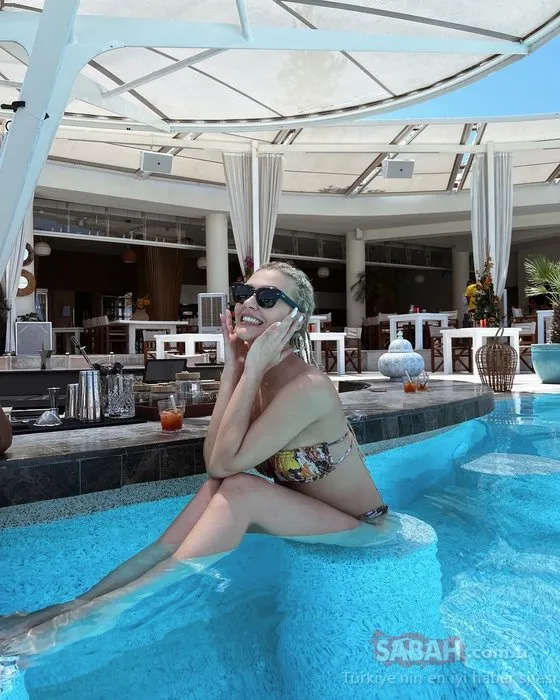 Güzel oyuncu Melisa Döngel bikini sezonunu hızlı açtı! Havuzda kalça şovu ile sosyal medyayı coşturdu!