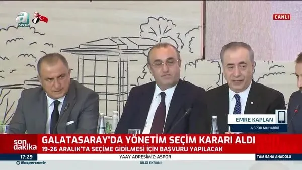 Galatasaray'da seçim kararı! | İZLE