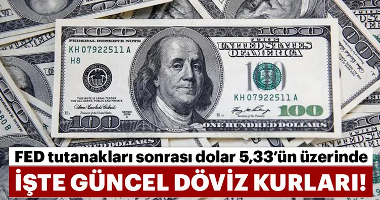 Dolar/TL 5,33 seviyesinde işlem görüyor! İşte güncel döviz kurları
