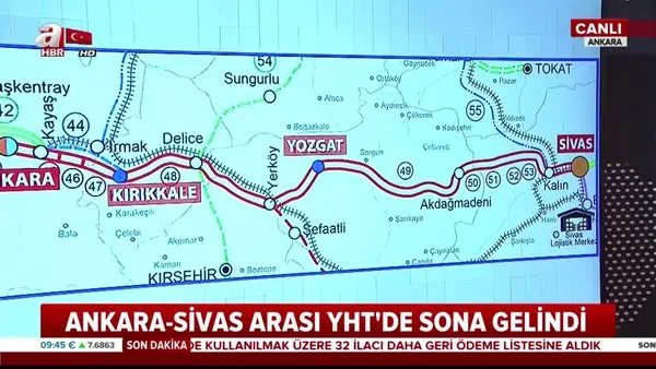 Ankara- Sivas arası YHT'de sona gelindi