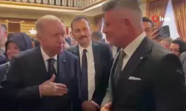 Başkan Erdoğan, 23 Nisan Resepsiyonu’nda Fenerbahçe Başkanı Saran’la bir araya geldi