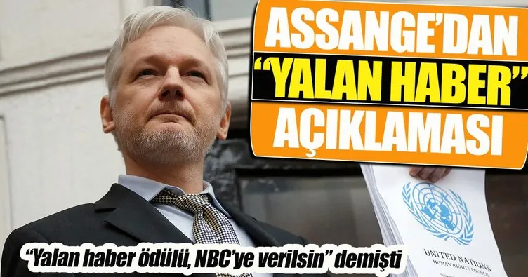 Assange’dan yalan haber açıklaması