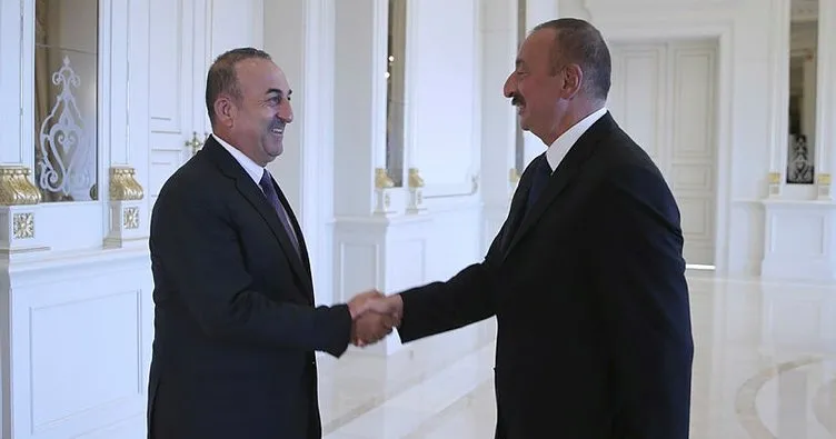 Çavuşoğlu Azerbaycan’da Aliyev ile görüştü!