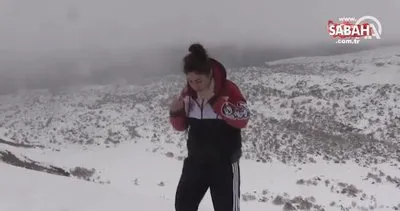 Avrupa şampiyonu kick boksçu, Nemrut Dağı’nda çalışıyor