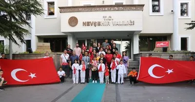 Milli halterci Şaziye Erdoğan, Nevşehir’de törenle karşılandı #nevsehir