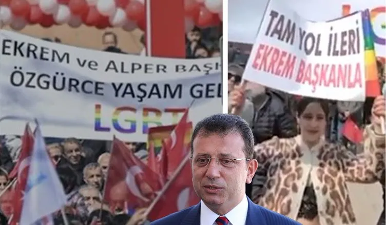 LGBT’den Ekrem İmamoğlu’na tam destek: İstanbul mitinginde skandal pankart!