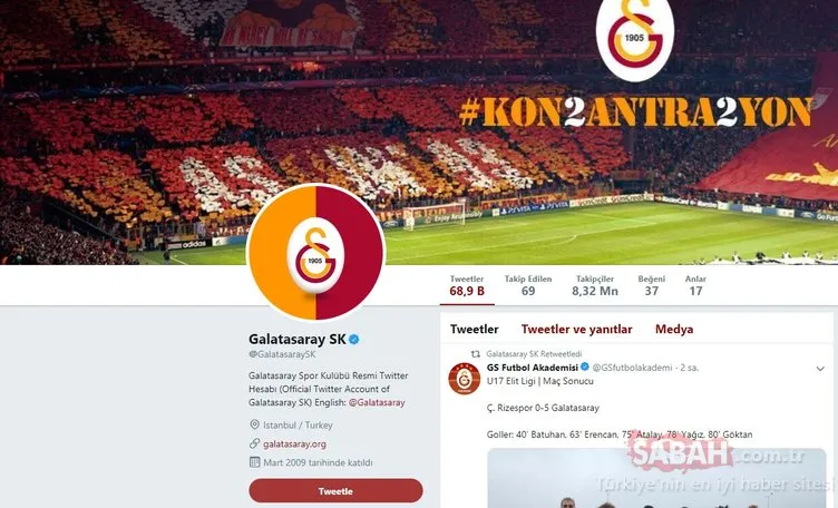 Twitter derbisi Galatasaray’ın! İşte etkileşim kralları...