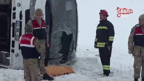 Erzurum Da Halk Otobusu Devrildi 1 Olu 20 Yarali Video Videosunu Izle Son Dakika Haberleri