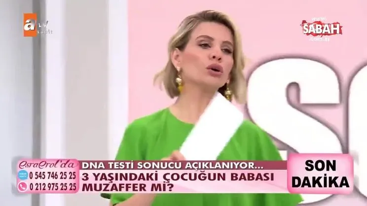 Esra Erol’un canlı yayınında büyük şok! DNA testi sonucuna göre 3 yaşındaki çocuğun babası Muzaffer değil! | Video