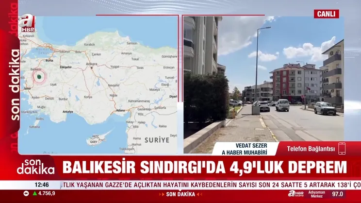 Balıkesir'de 6 dakikada 2 deprem | video