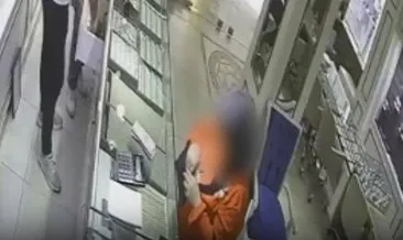 Samsun'da komşusunun evinden çaldığı altınları kuyumcuda sattığı anlar kamerada #samsun