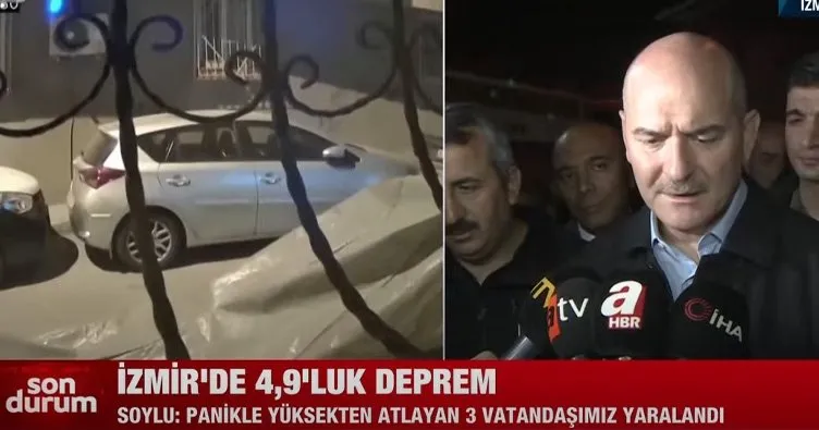 SON DAKİKA: İzmir Buca’da korkutan deprem! Bakan Süleyman Soylu’dan İzmir depremi sonrası önemli açıklama
