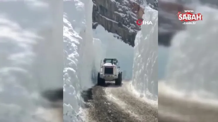 Yüksekova'da çığ bölgesindeki kar kalınlığı 10 metreyi geçti