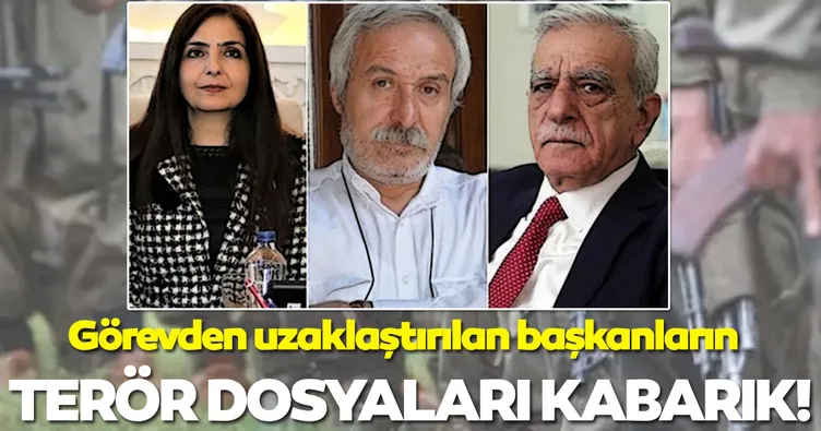 Görevden uzaklaştırılan başkanların terör dosyası kabarık