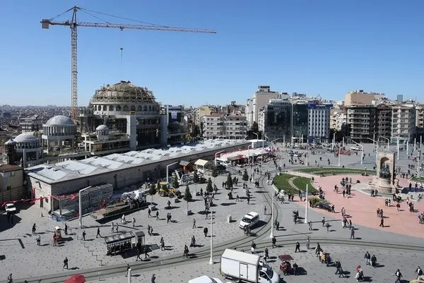 Taksim'e yapılan caminin yüzde 90'ı tamamlandı