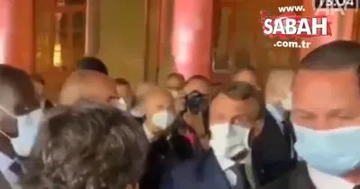 Macron, Hizbullah lideriyle yaptığı görüşmeyi haberleştiren gazeteciyi azarladı | Video