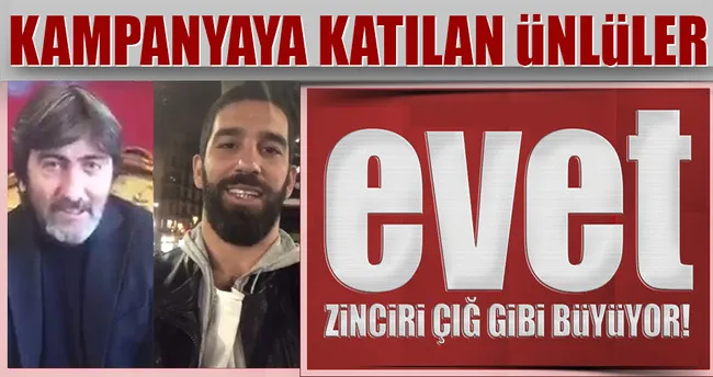 ’Evet’ kampanyası çığ gibi büyüyor