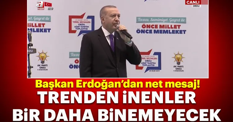 Başkan Erdoğan Ordu'da aday tanıtım toplantısında açıklamalarda bulundu