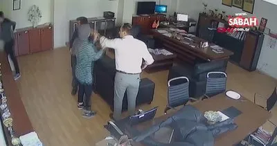 İstanbul’da kızına küfür eden öğrenciyi müdürün odasında döven baba kamerada | Video