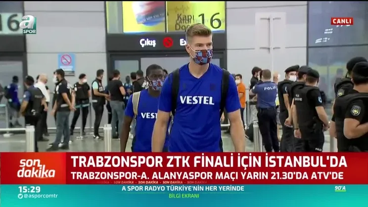 Trabzonspor Ziraat Türkiye Kupası finali için İstanbul'da