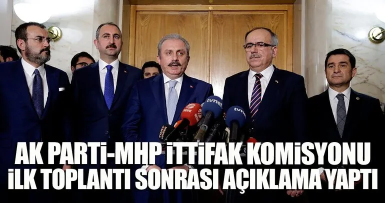 AK Parti-MHP ittifak komisyonu üyelerinin görüşmesi sonrası açıklama yapıldı