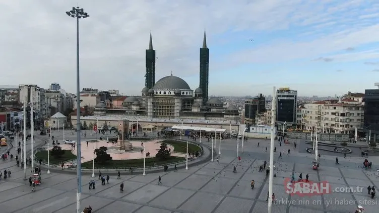 Taksim Camii’nde sona doğru! İşte yeni görüntüler...