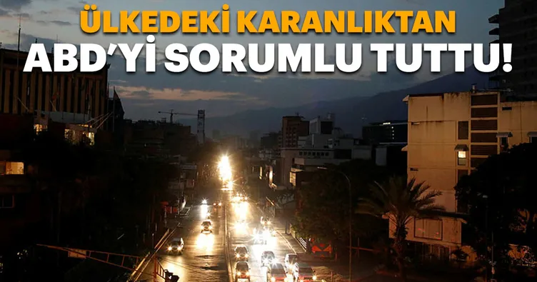 Maduro, ülkedeki elektrik kesintisinden ABD'yi sorumlu tutuyor