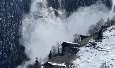 Trabzon Çaykara'da çığ düştüğü an kamerada #trabzon