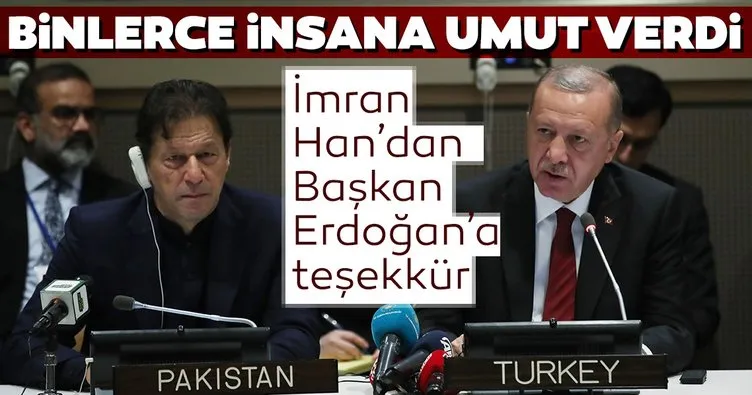 Pakistan Başbakanı İmran Han’dan Başkan Erdoğan’a teşekkür! Binlerce insan umut oldu