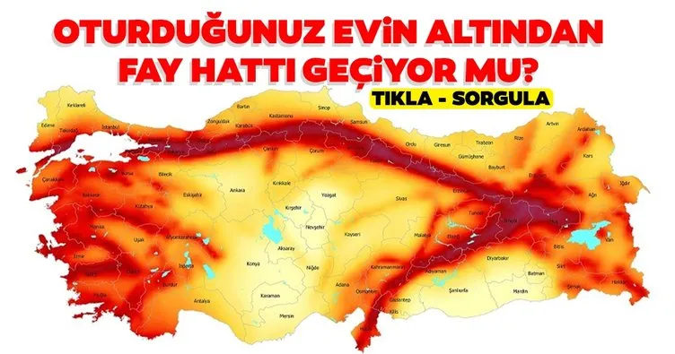 Türkiye deprem risk haritası ile AFAD ve MTA fay hattı sorgulama ekranı 2020: Evimin altından fay hattı geçiyor mu?