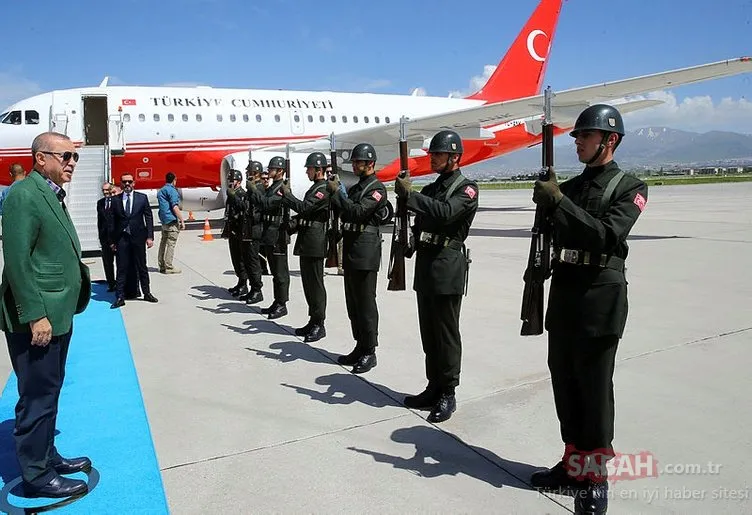 Cumhurbaşkanı Erdoğan, Erzurum'da böyle karşılandı
