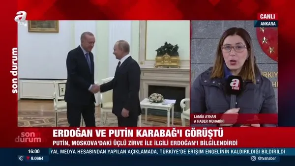 Son dakika: Putin'den Başkan Erdoğan'a Karabağ telefonu!