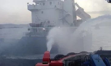 Son dakika: Çanakkale Boğazı’nda kuru yük gemisinde çıkan yangın söndürüldü