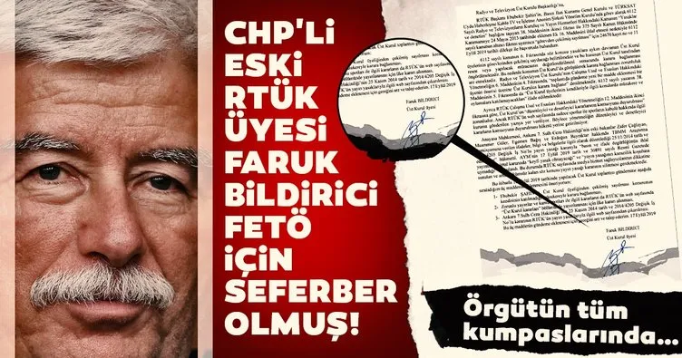 CHP’li eski RTÜK üyesi Bildirici FETÖ için seferber olmuş!